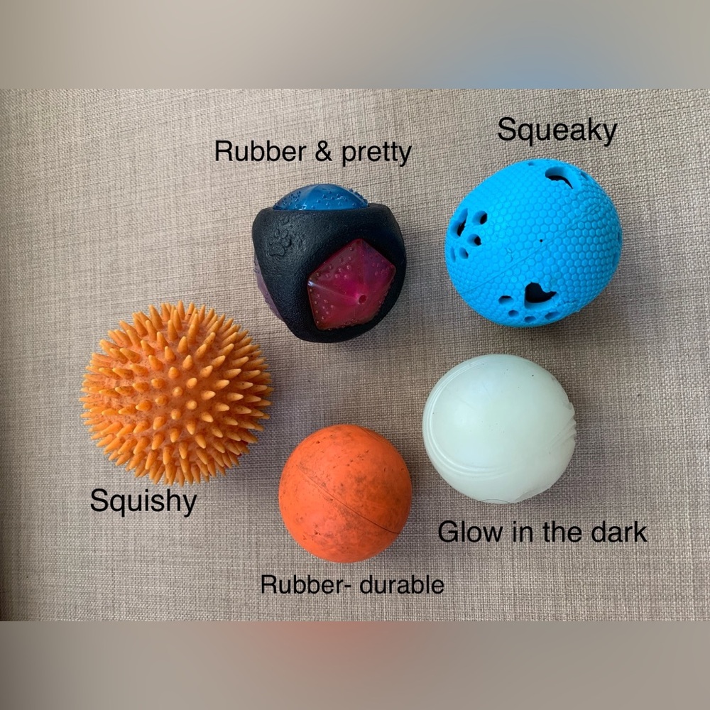 Bundle of 5 dog balls set